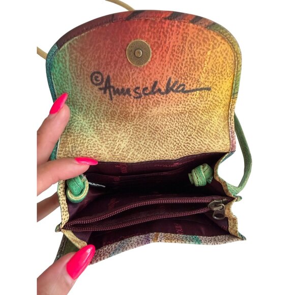 ANUSCHKA Floral Leather Crossbody Snap Bag - Picture 5 of 10